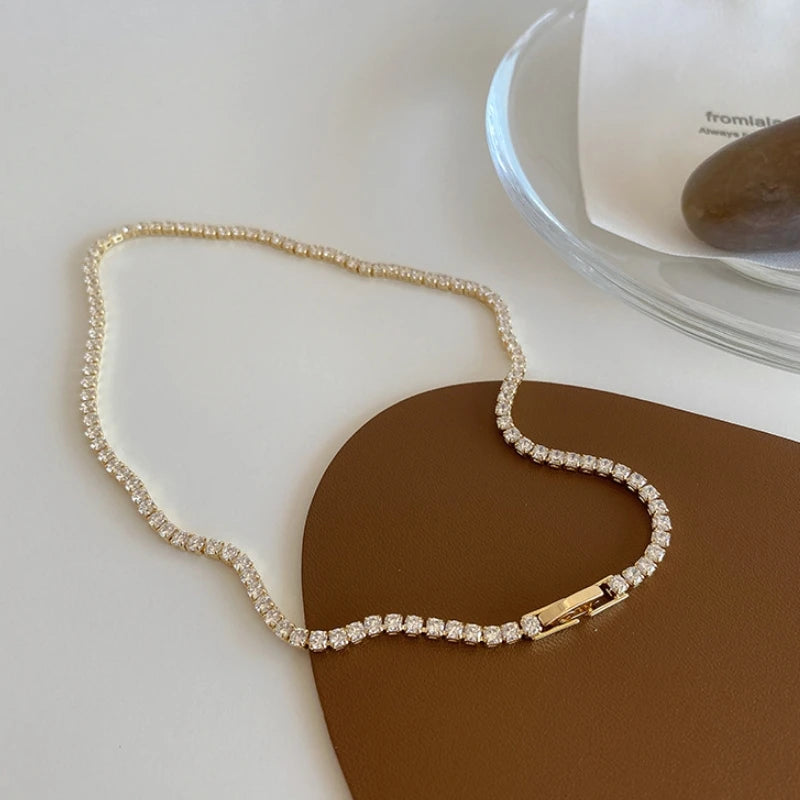 The Signature 18k Gold Iced Tennis Choker