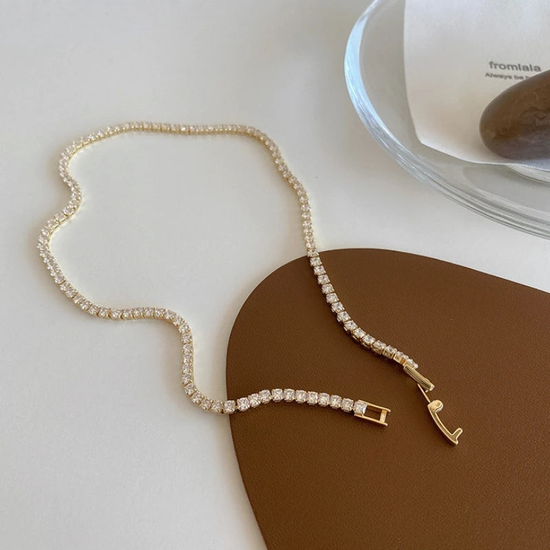 The Signature 18k Gold Iced Tennis Choker