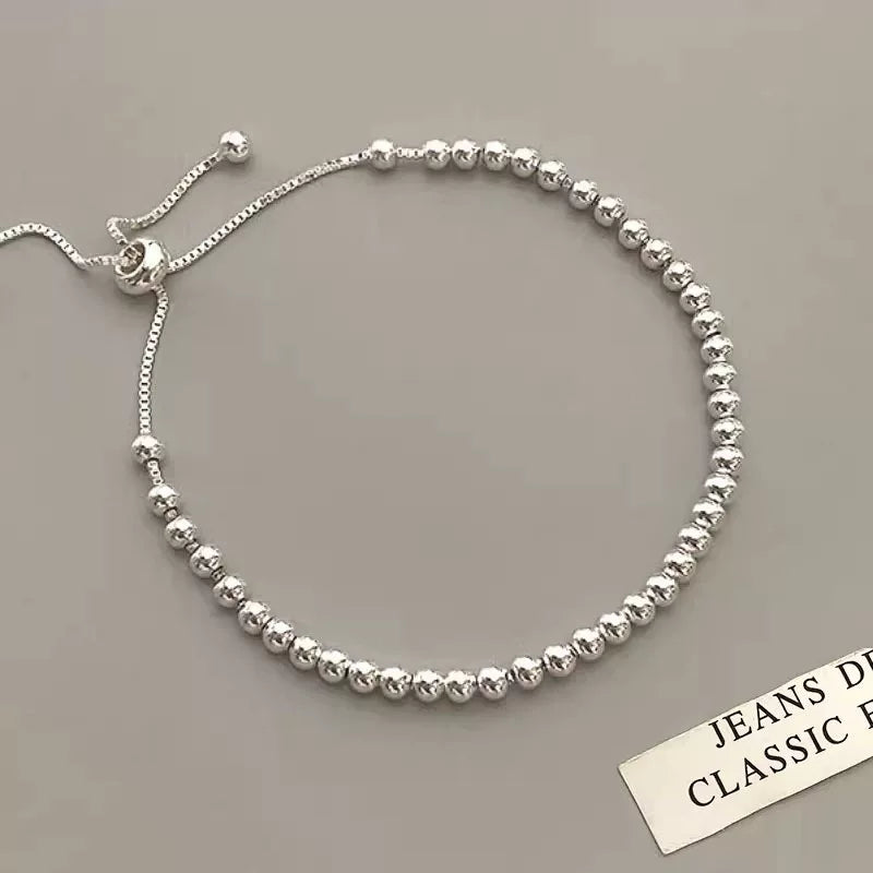 The Signature Solid 925 Sterling Silver Beaded Bracelet