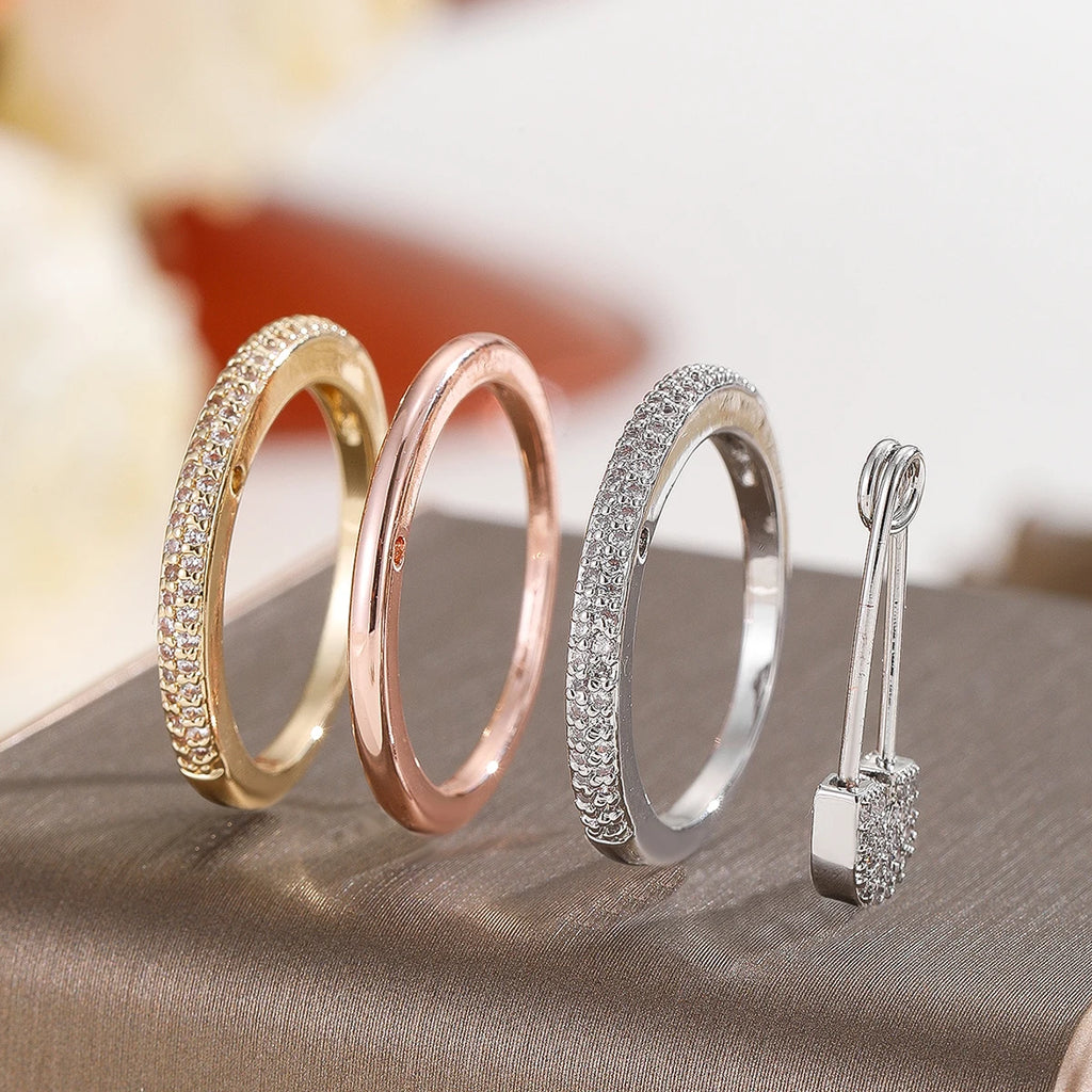 The Signature Triple-Stacked Paperclip Ring