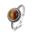 The Signature Solid 925 Silver Larimar Stone Ring