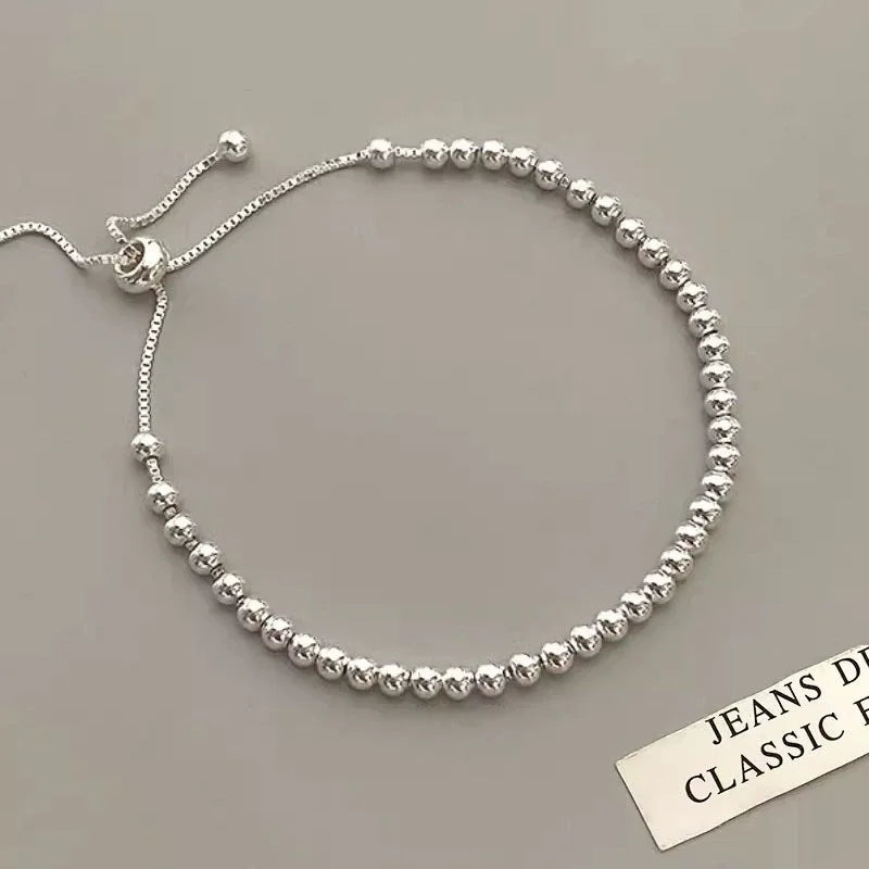 The Signature Solid 925 Sterling Silver Beaded Bracelet