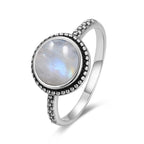 The Signature Solid 925 Silver Larimar Stone Ring