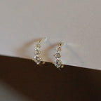 The 18k White Gold Plated Crystal Studs