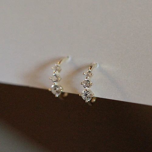 The 18k White Gold Plated Crystal Studs
