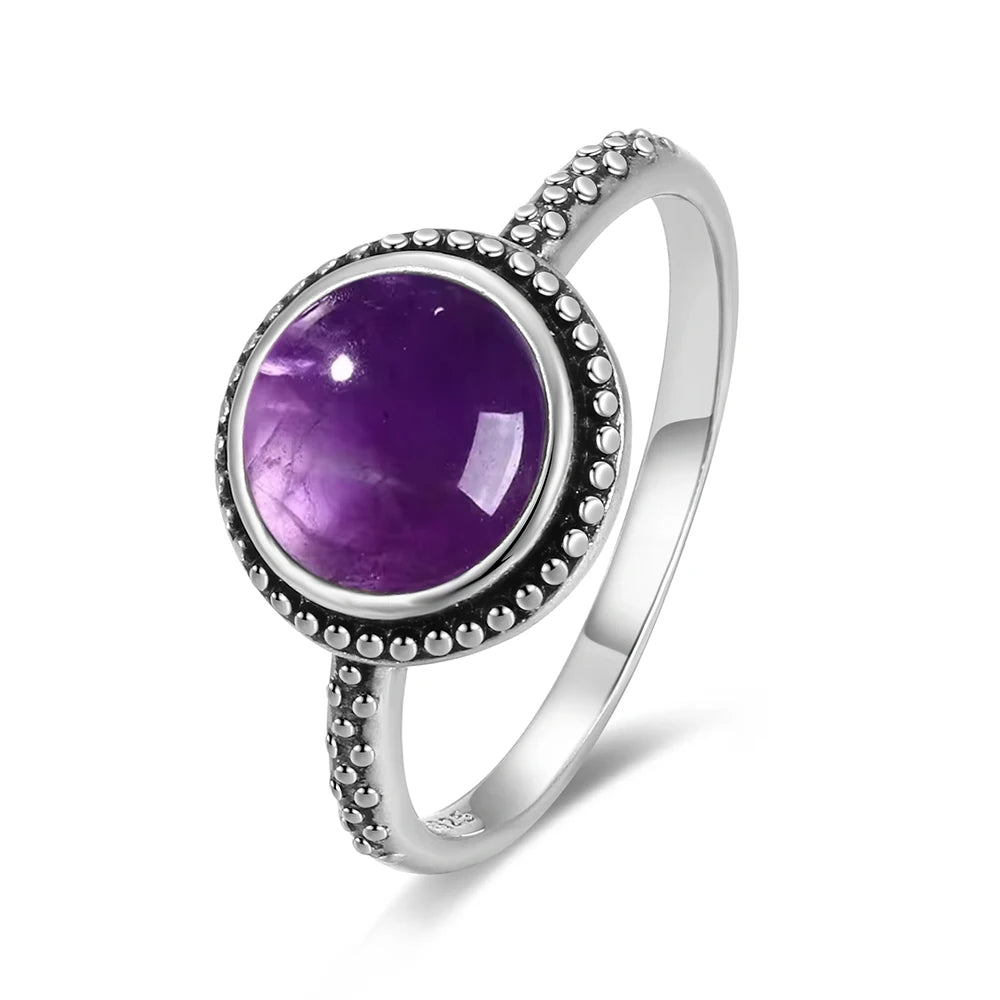 The Signature Solid 925 Silver Larimar Stone Ring