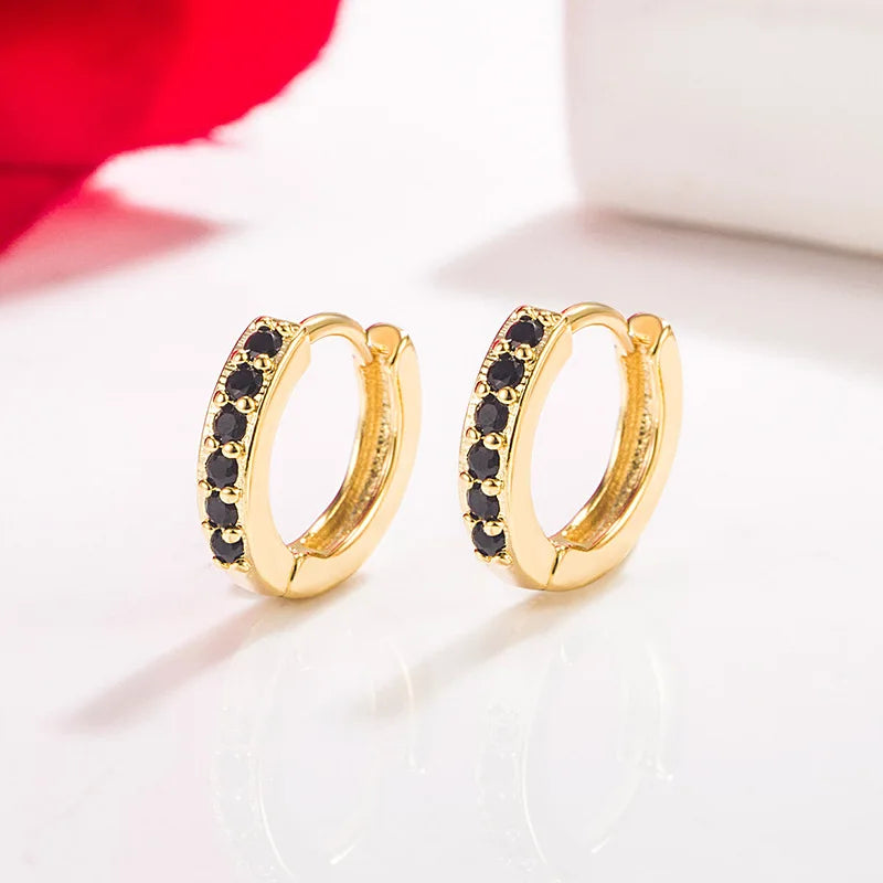 The 14k Gold Single-Row Diamond Studs