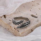 The Signature 925 Sterling Silver Angel Wing Ring