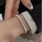 The Signature Solid 925 Sterling Silver Beaded Bracelet