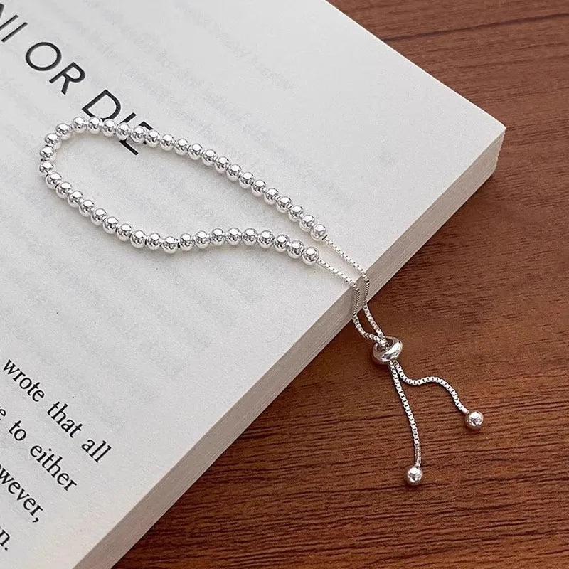 The Signature Solid 925 Sterling Silver Beaded Bracelet