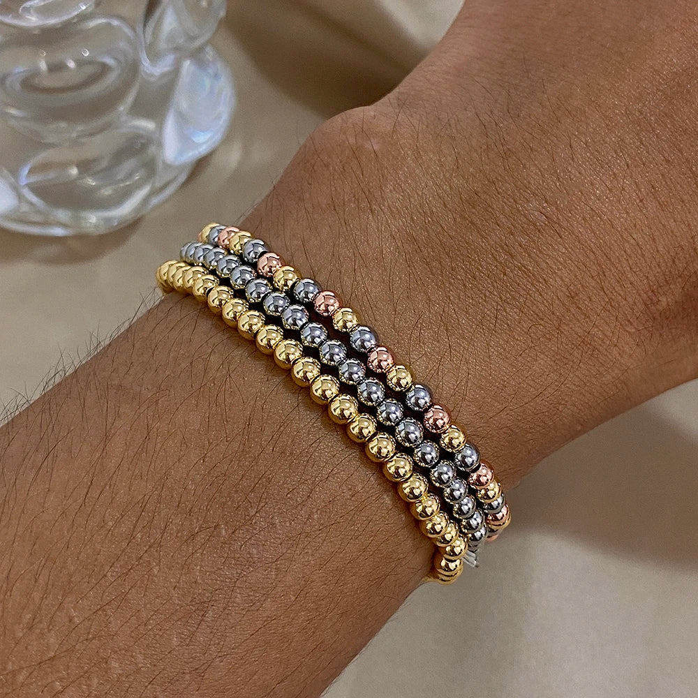 The Signature Tricolor Beaded Stretch Bracelet