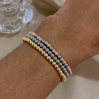 The Signature Tricolor Beaded Stretch Bracelet