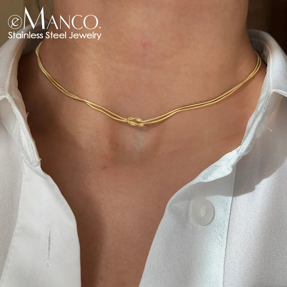 The 14k Gold Knotted Snake Chain