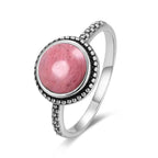 The Signature Solid 925 Silver Larimar Stone Ring