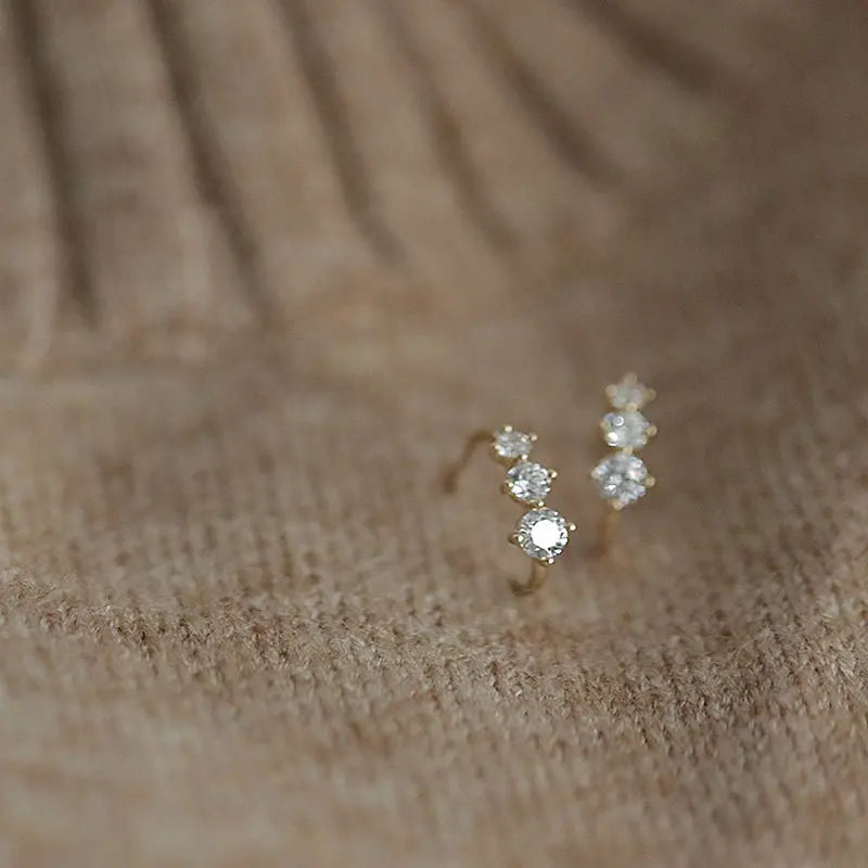 The 18k White Gold Plated Crystal Studs