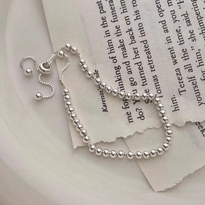 The Signature Solid 925 Sterling Silver Beaded Bracelet