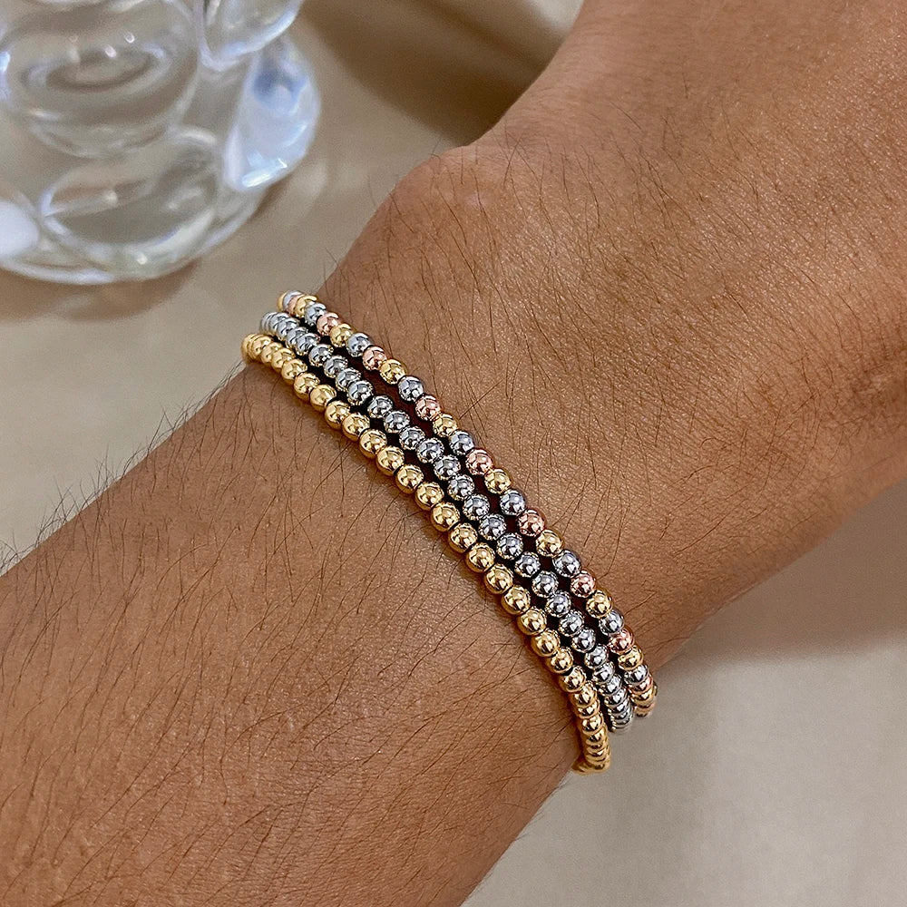 The Signature Tricolor Beaded Stretch Bracelet