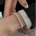 The Signature Solid 925 Sterling Silver Beaded Bracelet