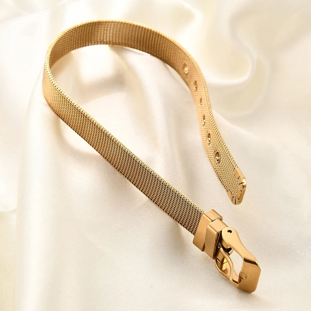 The Signature Platinum-Plated Mesh Bracelet