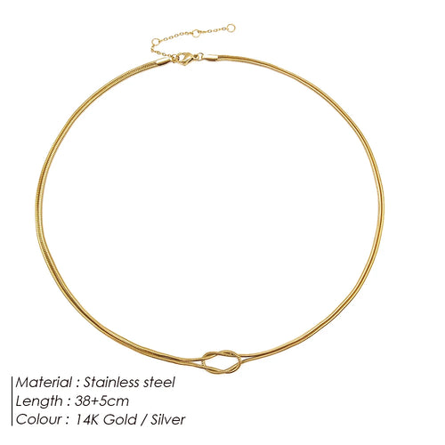 The 14k Gold Knotted Snake Chain