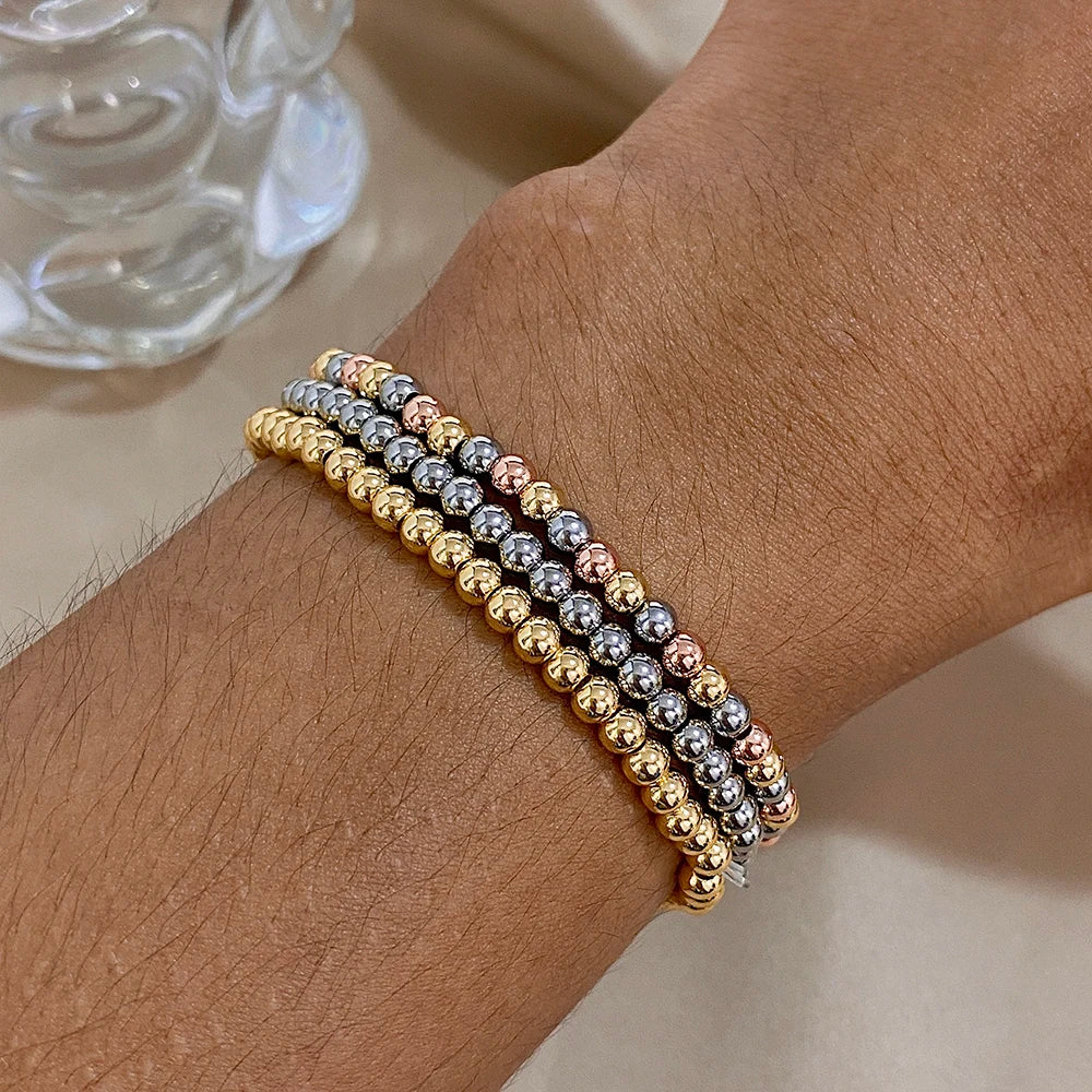 The Signature Tricolor Beaded Stretch Bracelet