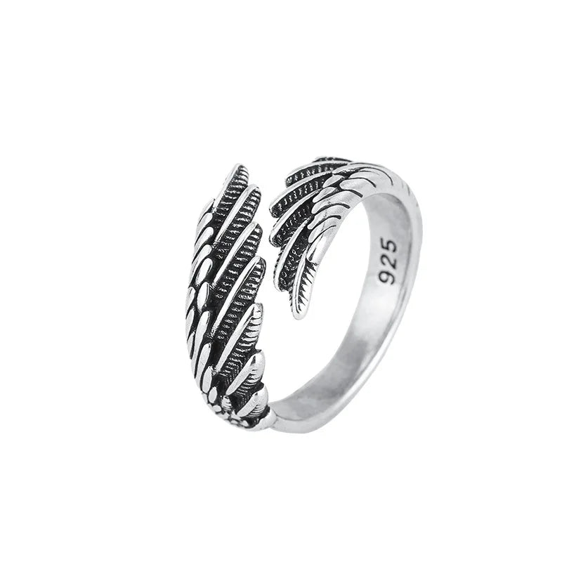 The Signature 925 Sterling Silver Angel Wing Ring
