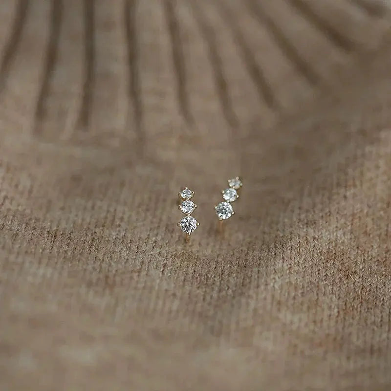 The 18k White Gold Plated Crystal Studs