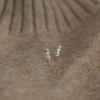 The 18k White Gold Plated Crystal Studs