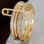 The Signature Triple-Stacked Paperclip Ring