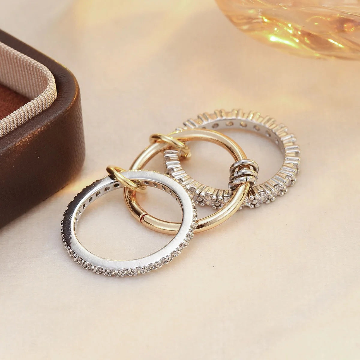 The Signature 18k Gold Triple-Stacked Mindfulness Ring