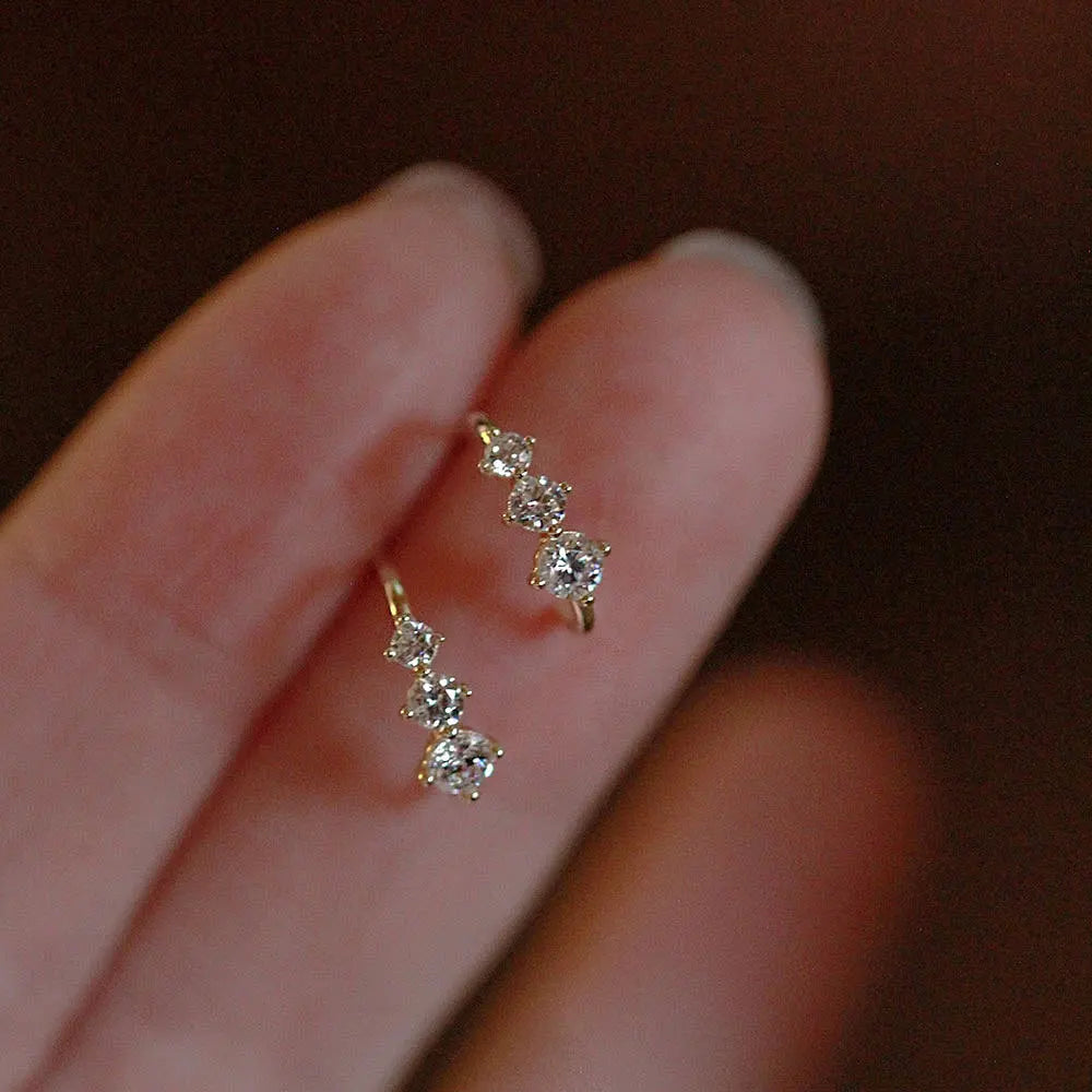 The 18k White Gold Plated Crystal Studs