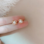 The 14k Gold Pearl Twist Studs