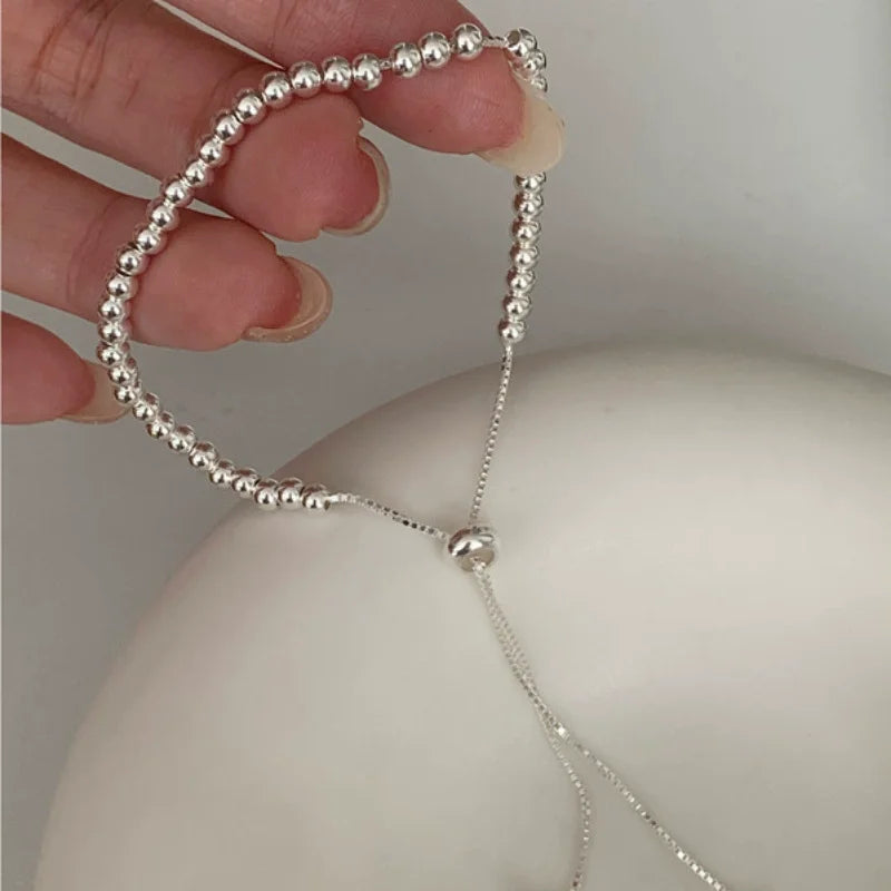 The Signature Solid 925 Sterling Silver Beaded Bracelet