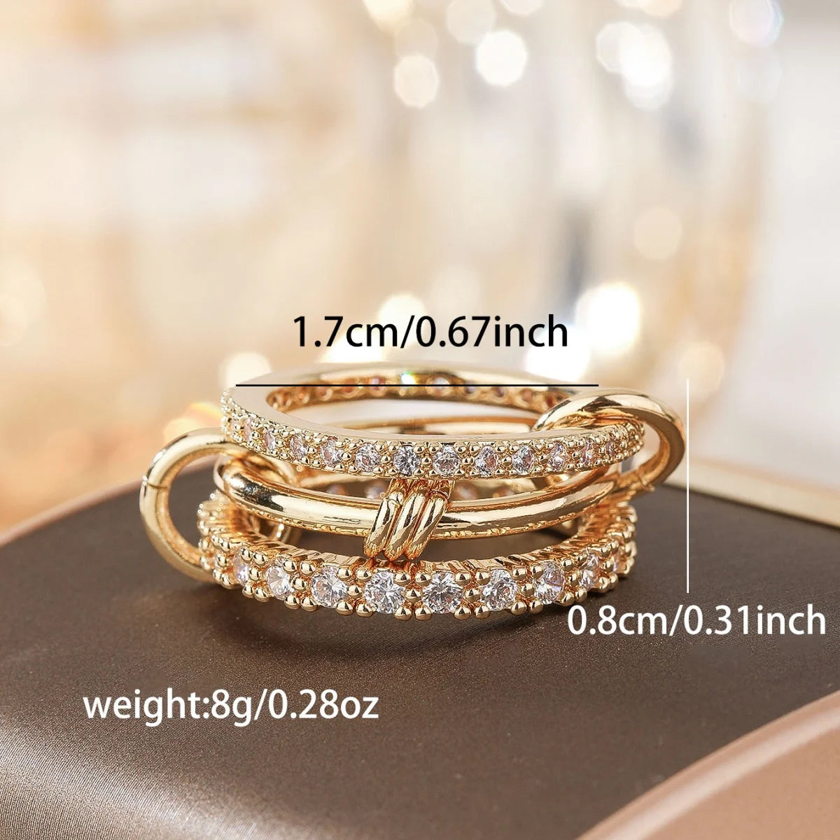 The Signature 18k Gold Triple-Stacked Mindfulness Ring