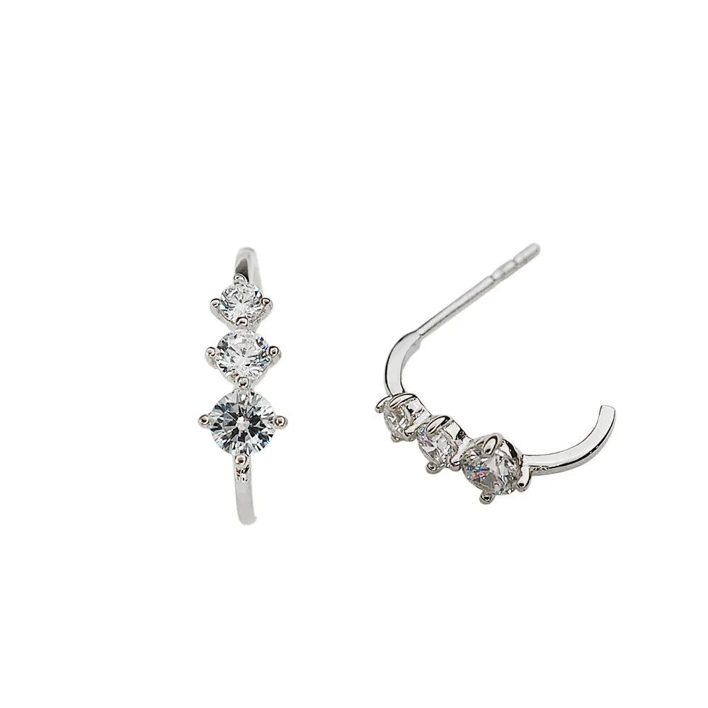 The 18k White Gold Plated Crystal Studs