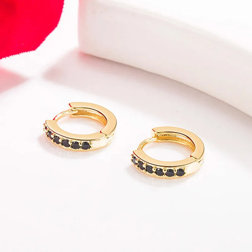 The 14k Gold Single-Row Diamond Studs