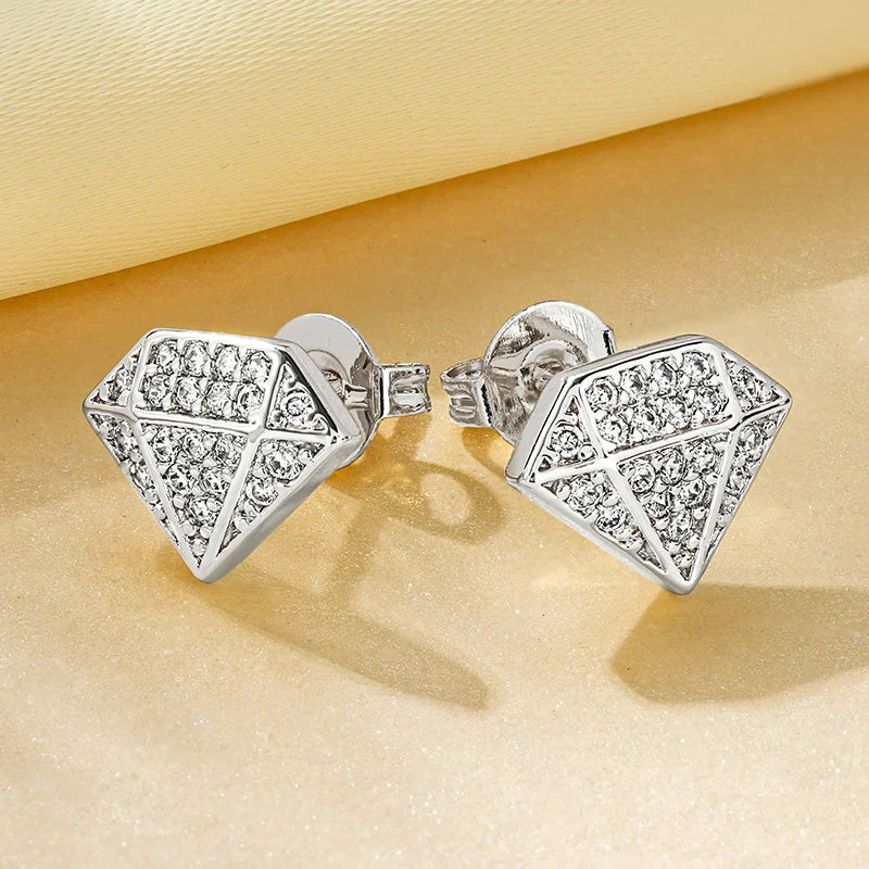 The Signature 14k Gold Diamond-Shaped Studs