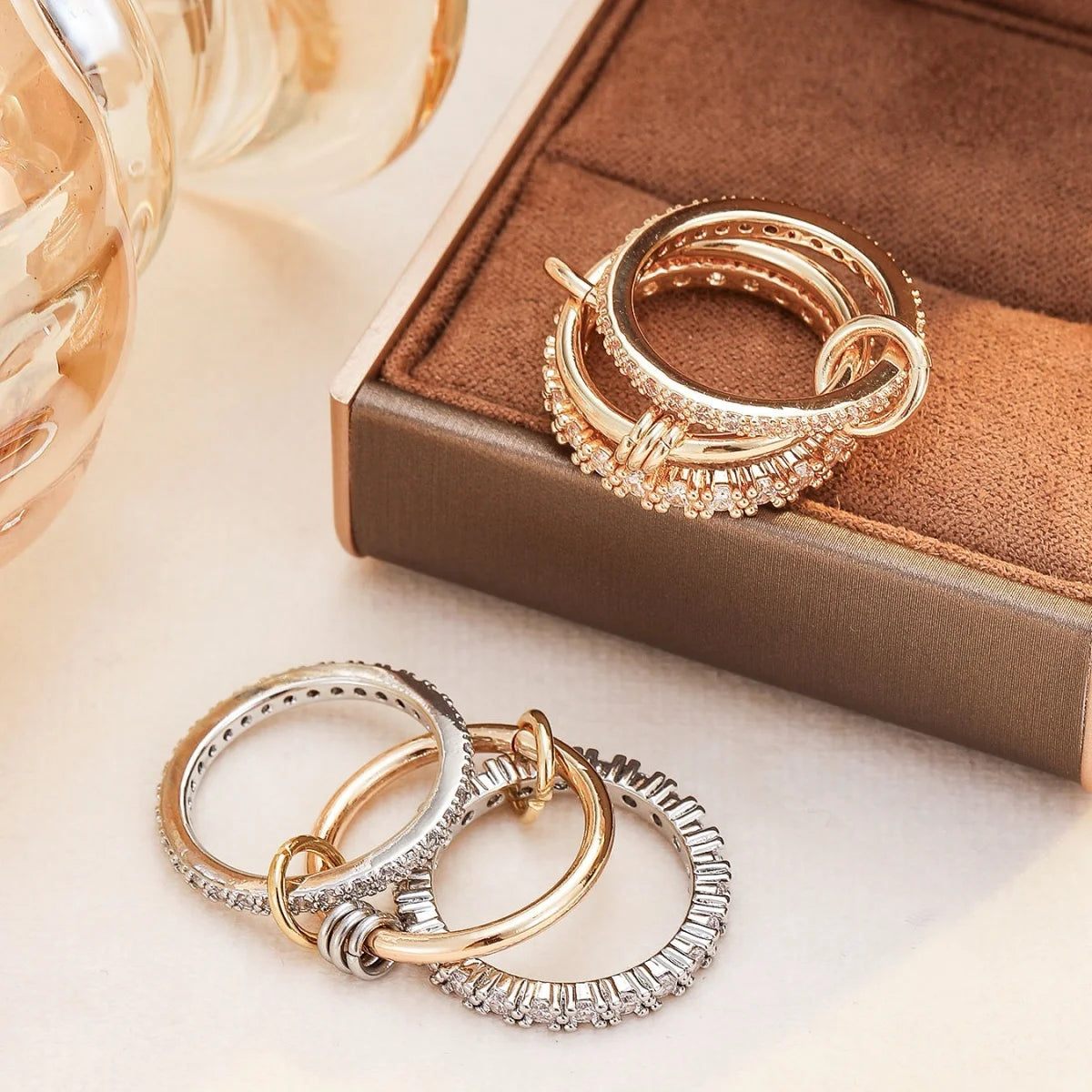 The Signature 18k Gold Triple-Stacked Mindfulness Ring