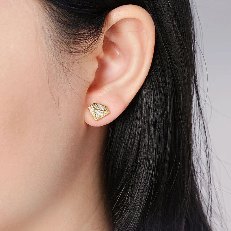 The Signature 14k Gold Diamond-Shaped Studs