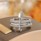 The Signature Triple-Stacked Paperclip Ring