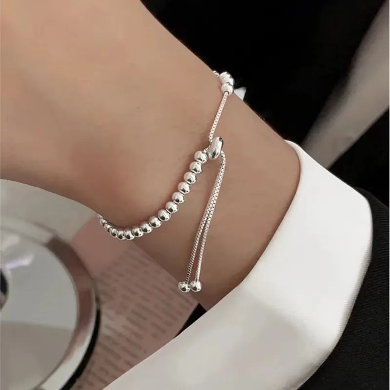 The Signature Solid 925 Sterling Silver Beaded Bracelet