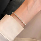 The Signature Solid 925 Sterling Silver Beaded Bracelet