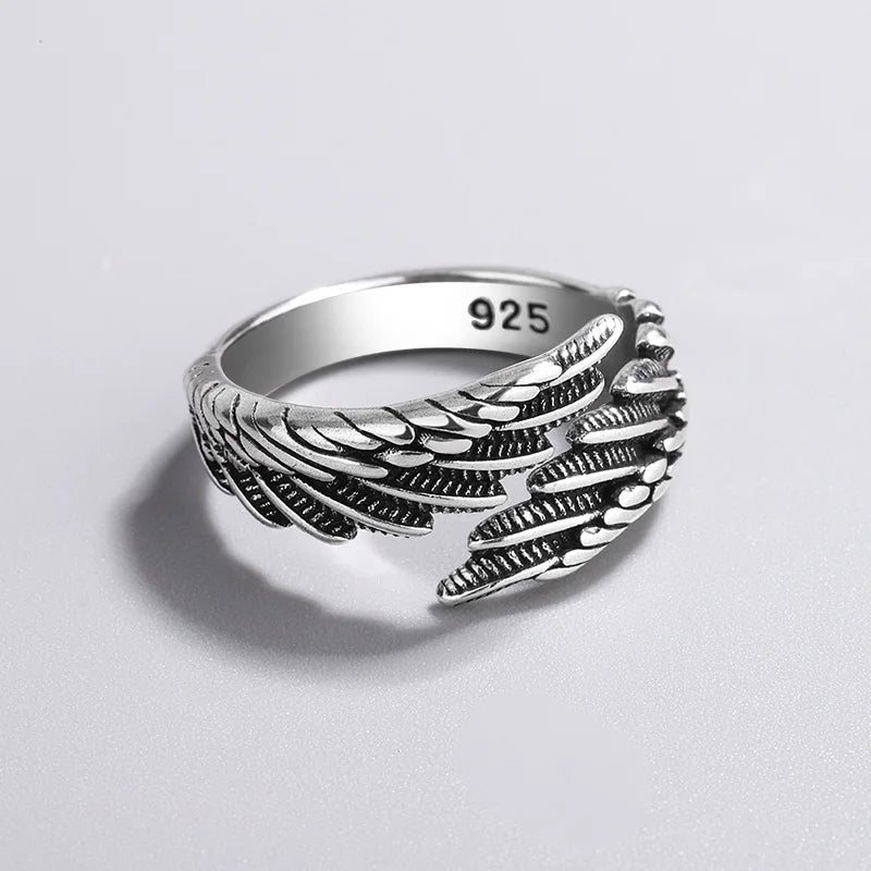 The Signature 925 Sterling Silver Angel Wing Ring