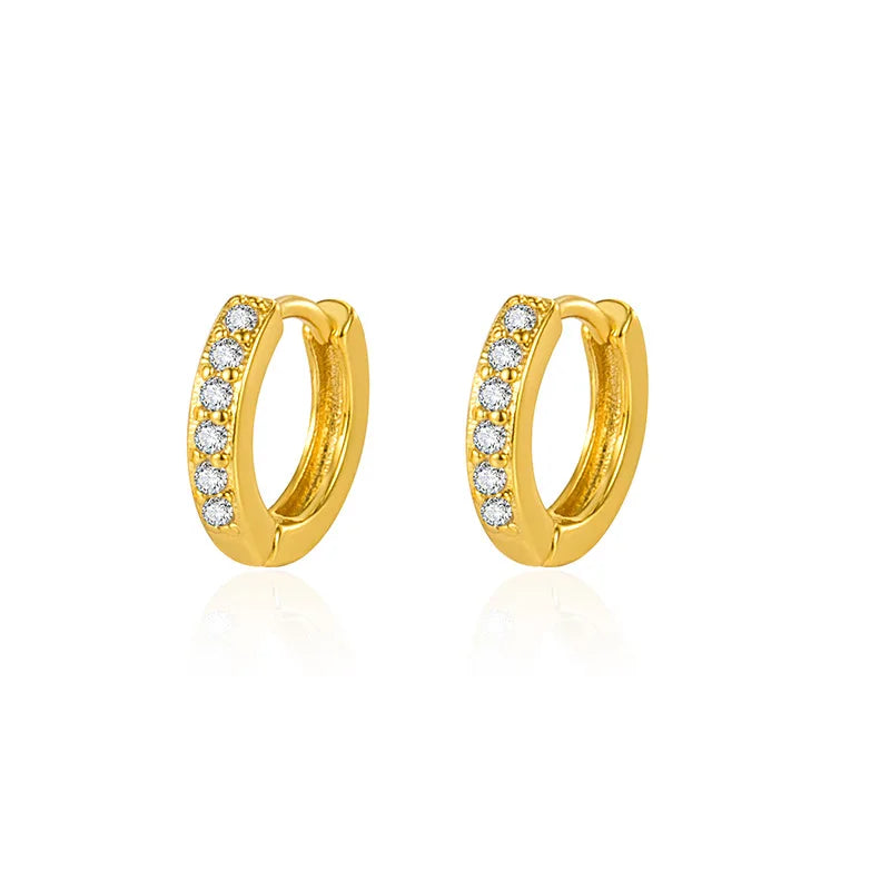 The 14k Gold Single-Row Diamond Studs