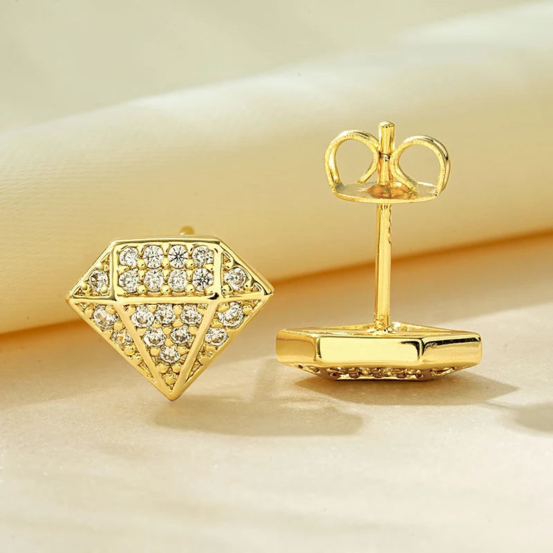 The Signature 14k Gold Diamond-Shaped Studs