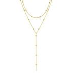 The Signature Gold Double-Layered Tassel Necklace